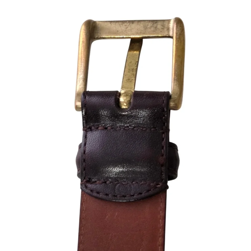 Coach Mens Mahogany Brown Leather 36